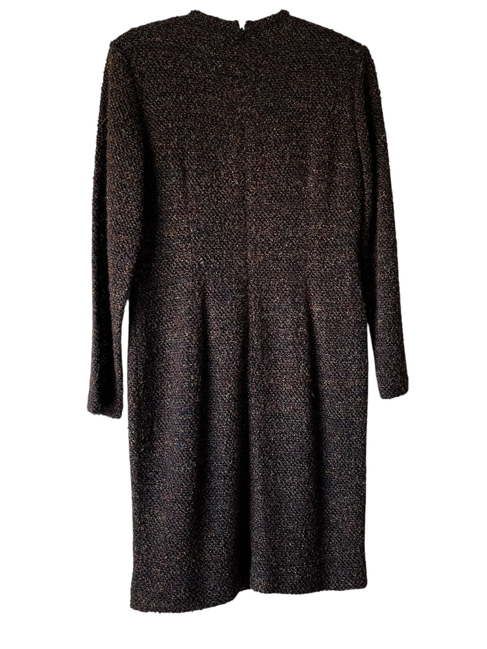 Vintage Chetta B Peter Noviello Sherrie Bloom Long-Sleeve Sheath Dress Size 8 - Picture 3 of 11